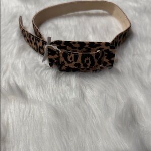 Michael Kors Leopard Pattern Belt